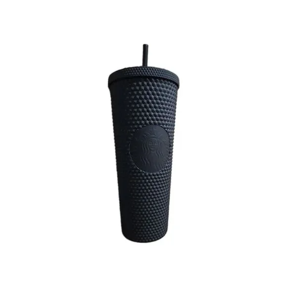 Starbucks Cold Cup 24oz Matte Black Studded Tumbler‎ Limited Edition EUC