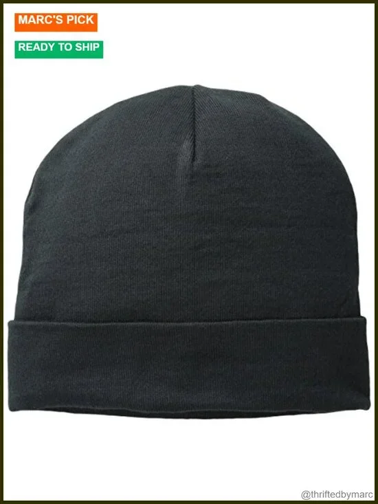 Thin Lightweight Knit Beanie Hat Rolled Cuff Cap Winter Outdoor