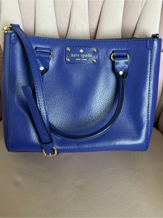 Kate Spade ♠️ Wellesley Quinn Blue Leather Satchel 💙