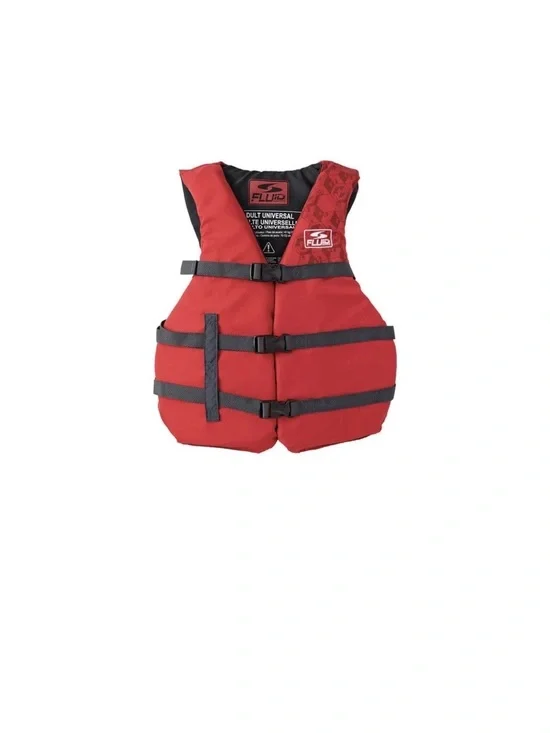 Fluide Kids Red Life Vest Swim Trunks Style