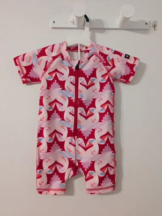 Reima Atlantti Toddler UPF 50+ Swimsuit Rashguard Misty Red 6-9M
