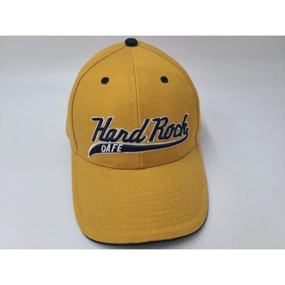 Vintage Hard‎ Rock Cafe Script Cayman Islands Adjustable Hat Cap Men Women Gold
