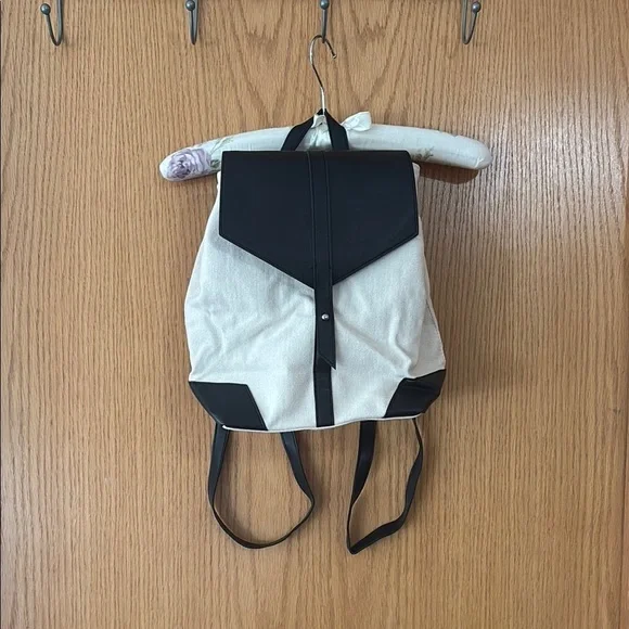 Deux Lux Black and Eggshell White Backpack