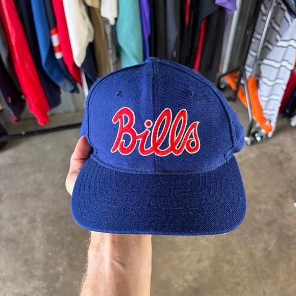 90s new era buffalo bills script flat bill hat