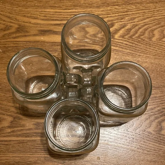 🖤 Mason Jar Mugs - Set of 4