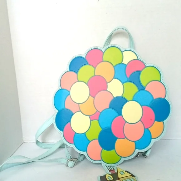 Loungefly Disney Pixar Up Balloons Mini Backpack‎ Bag Purse Cosplay Cute