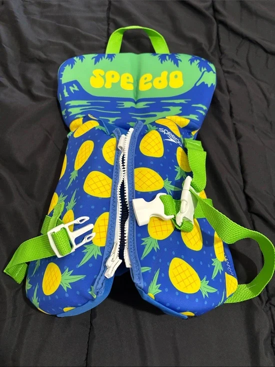 Speedo infant Pineapple Swim Vest - Blue, Yellow, Green