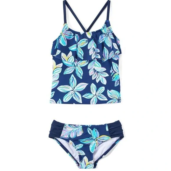 Kanu Surf Girls' Charlotte Islander Beach Sport 2-Piece Swimsuit 12‎ Girls Navy