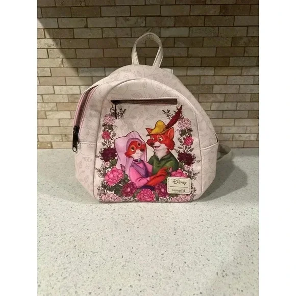 Loungefly Disney‎ Robin Hood & Maid Marian Floral Mini Backpack #35