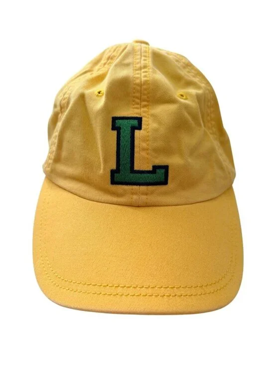 Lacoste Yellow Adjustable Strapback Hat With Green 