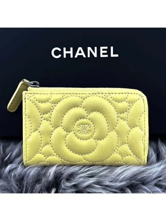 Chanel Wallet Camellia Stitch Ring Coin Purse