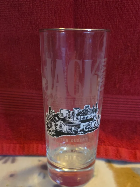 Jack Daniel's Distillery souvenir highball glass.