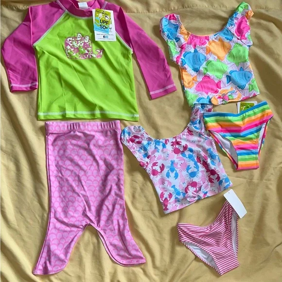 Lot of girls Flap Happy swimwear size 2 NWT UV 50