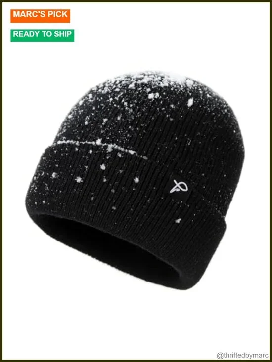 Dryknit Waterproof Fleece Lined Cuffed Beanie Hat for Men Winter