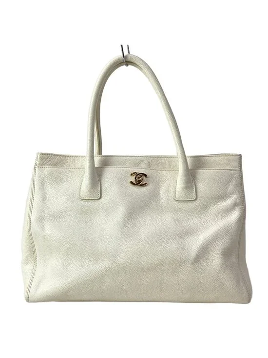 Chanel Tote Executive Line Ivory Gold Leather