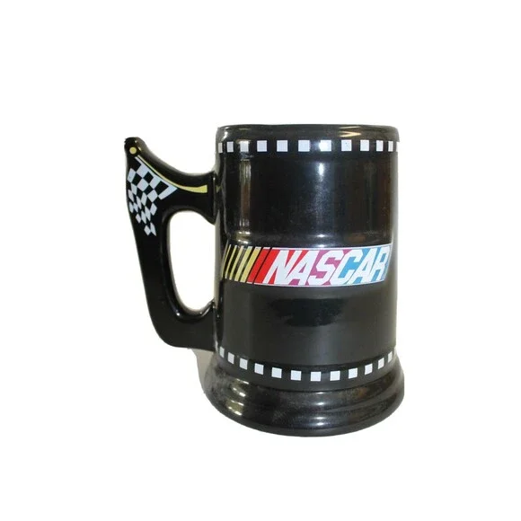 Nascar Large Ceramic Racing Mug-Black Collector 12 OZ