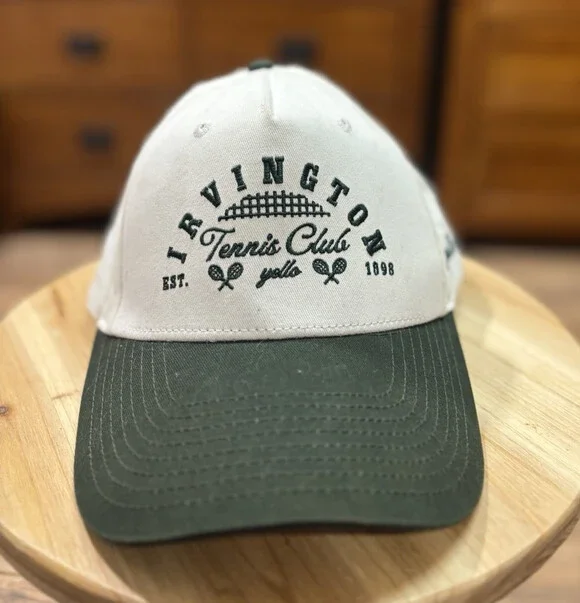 Yello Tennis Club Baseball Cap Adjustable White/Green One Size Unisex Adults
