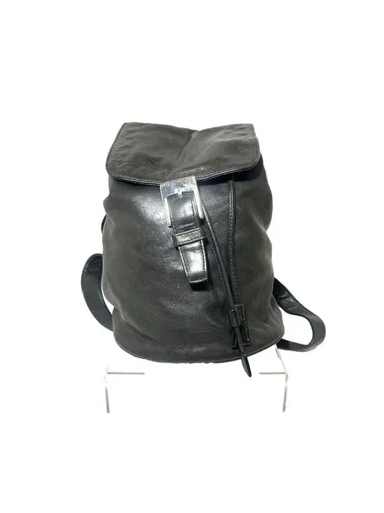 vintage DKNY Donna Karan leather backpack Y2K