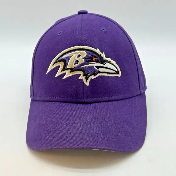 Baltimore Ravens NFL Baseball Cap Team Apparel Embroidered Logo Purple Strapback