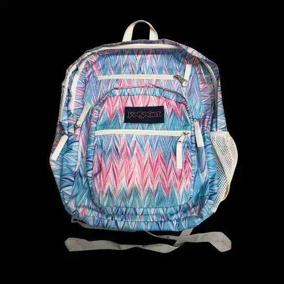 JanSport Big Student Backpack in Painted Chevron Multi-Color Print