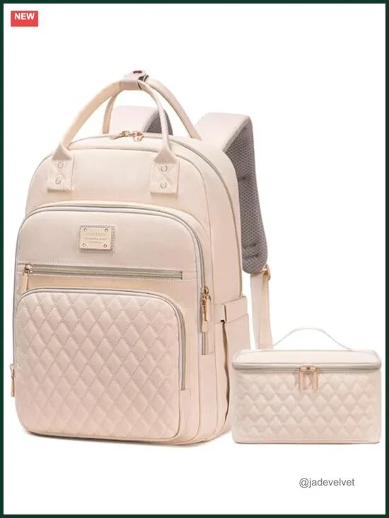Work Backpack with Insulated Lunch Box, 15.6 Inch Laptop Backpack for Women