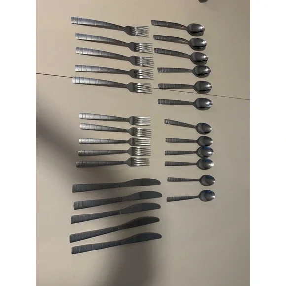 Cambridge Samba Stainless Steel Flatware Set 27pc Brushed Satin Silverware
