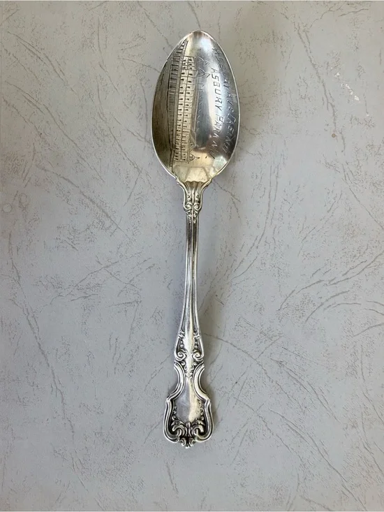 Antique ASBURY PARK New Jersey Sterling Souvenir Spoon-THE CASINO Bowl-Pre 1928