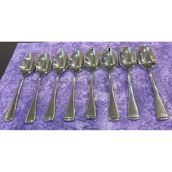 Oneida Surge Glossy Stainless Steel Flatware Oval Soup Spoons Spoon Set Of 8‎