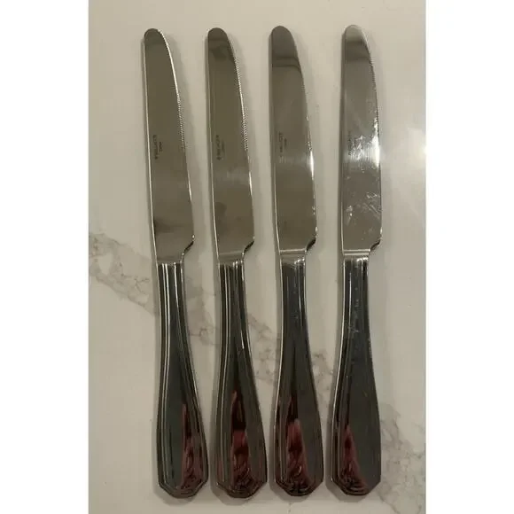 Wallace ARLINGTON Stainless Flatware Set of 3 Dinner‎ Knives 9” Glossy Outline