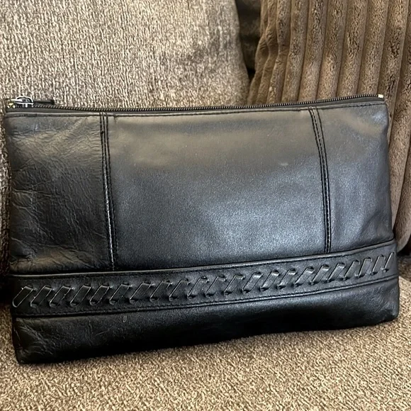Black‎ Clutch Leathers Bag