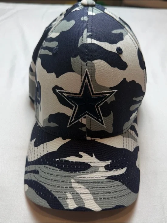 NFL Cowboys x Reebok Camo Interior Baseball Cap - Blue, Greg & Cream