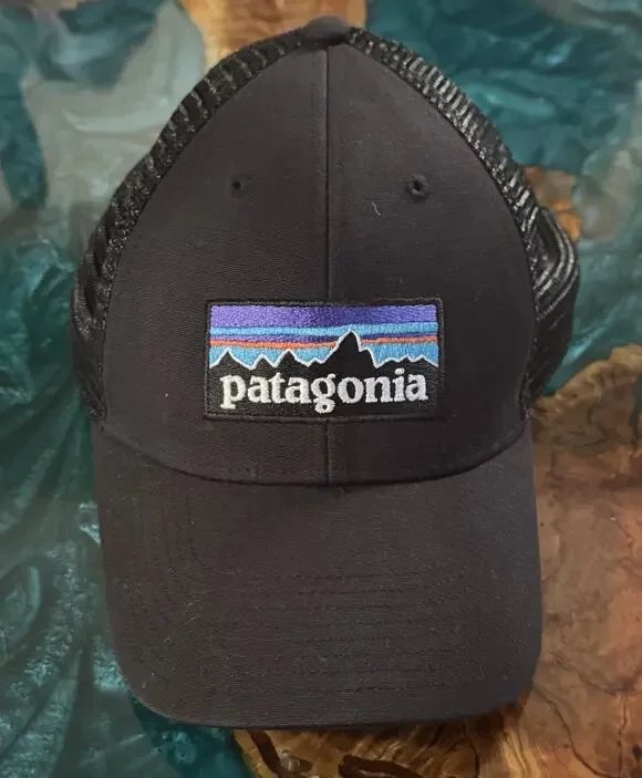 PATAGONIA Trucker Hat Mens Black OS Adjustable Embroidered Logo