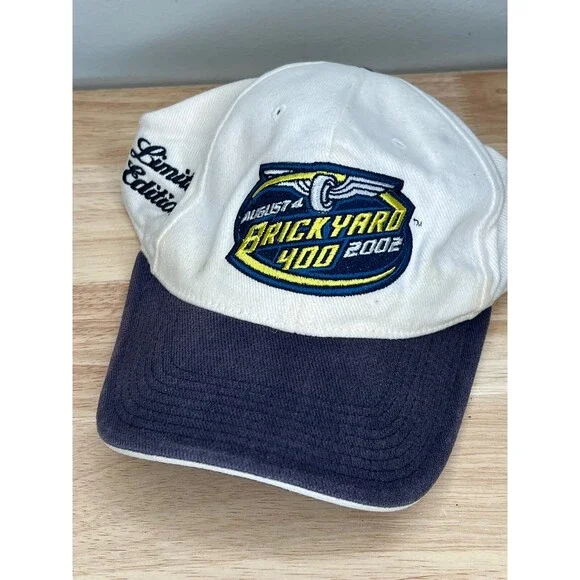 Brick Yard 400 Hat Mens White Adjustable Strap‎ Baseball Cap Nascar Indy Sports