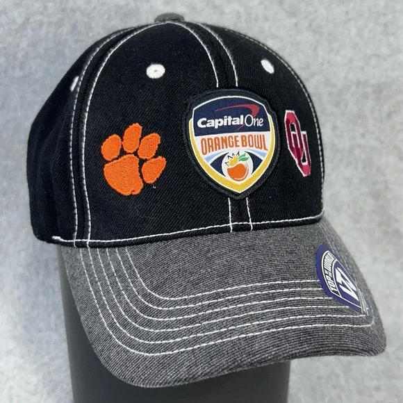 2015 Capital One Orange Bowl Hat Clemson Tigers Oklahoma Sooners Top Of World