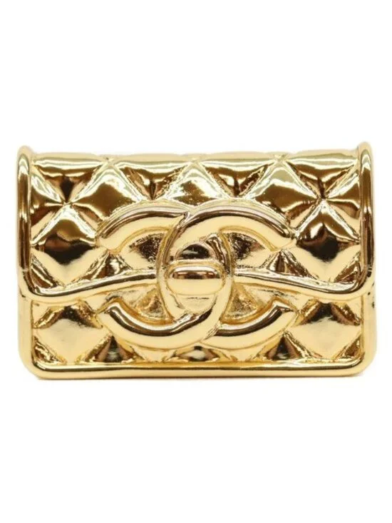 Chanel 23k CC Logo Turnlock Quilted Bag Motif