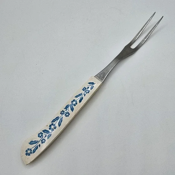 Vintage Replacement Household Cornflower Blue Serving Meat Fork Japan Utensil‎