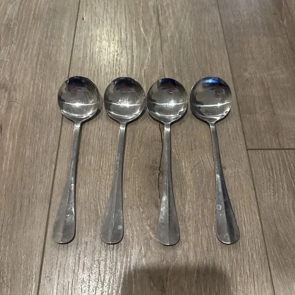 4 PCs‎ Mikasa Legacy Stainless Round Soup Gumbo Spoons 18/0