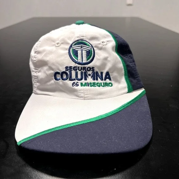 Columbia Hat Cap Strap Back‎ Baseball Ball Cap Blue White Green Light Adjustable