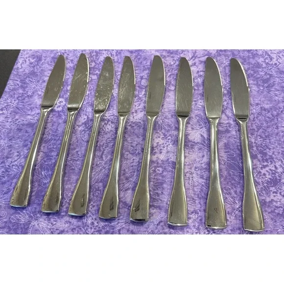 Oneida Surge Glossy Stainless Steel Flatware Solid Dinner Knife‎ Knives Set Of 8