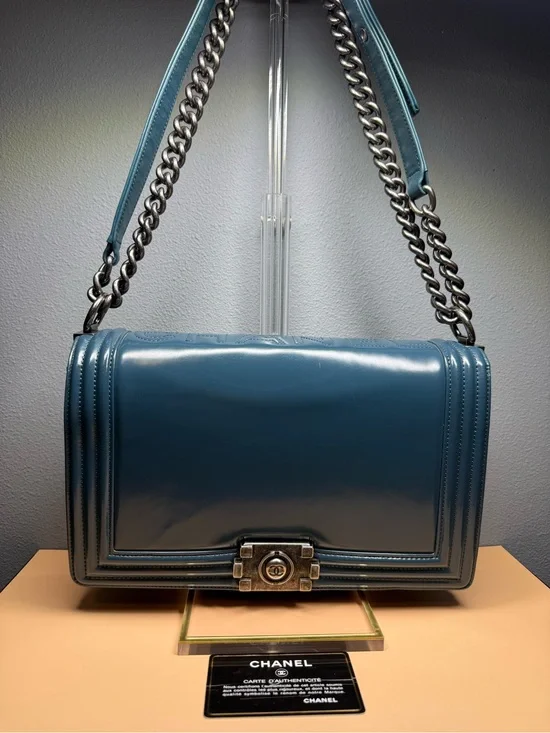 CHANEL Blue Reverso Boy
