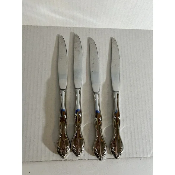 Oneida Cantata Stainless Steel Dinner Knives Lot of 4 Hollow Handle 9in Flatware