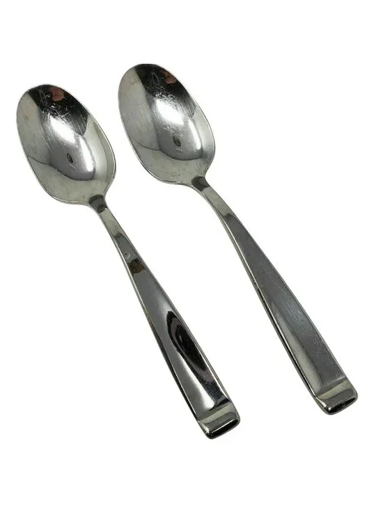 Oneida 2 pc PAELLA Stainless‎ Flatware Teaspoons 2 Spoons 6.5
