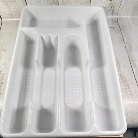 VTG Rubbermaid 2919-RD WHT Plastic‎ Cutlery Tray, 13-1/2