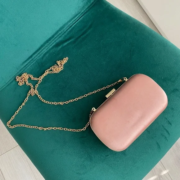 Blush Pink Satin Clutch