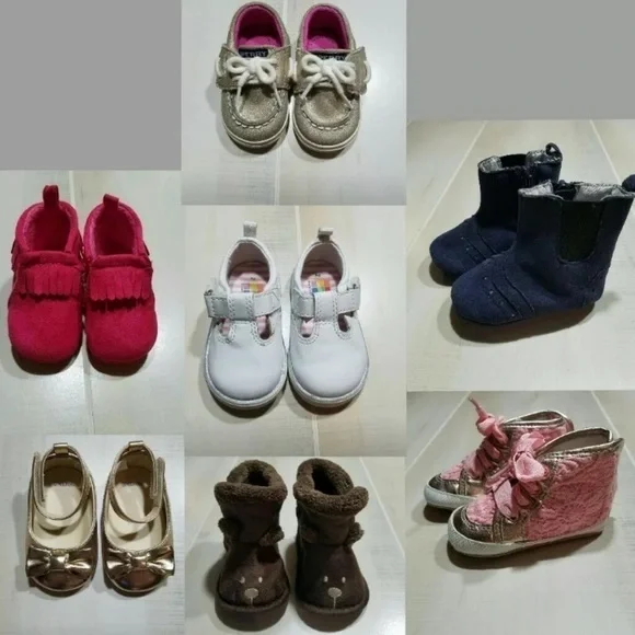 EUC Lot‎ 7 pair Infant Shoes sz 2