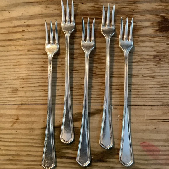 Antique Vintage Set of 5 Cocktail Forks