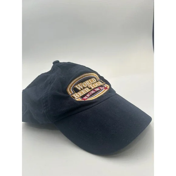 Old Chicago World Beer Tour Navy Blue Baseball Cap Hat Adjustable B918