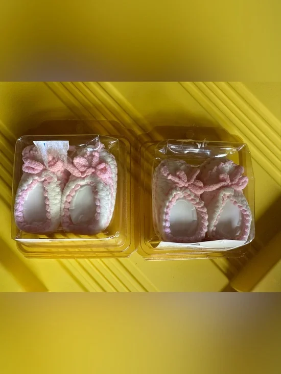 NEW VTG Spencer's Infant Booties Made In The USA‎ 100% Stretch Nylon 2 Pairs