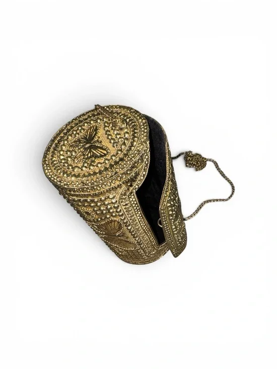 Embellished Gold Butterfly Evening Clutch