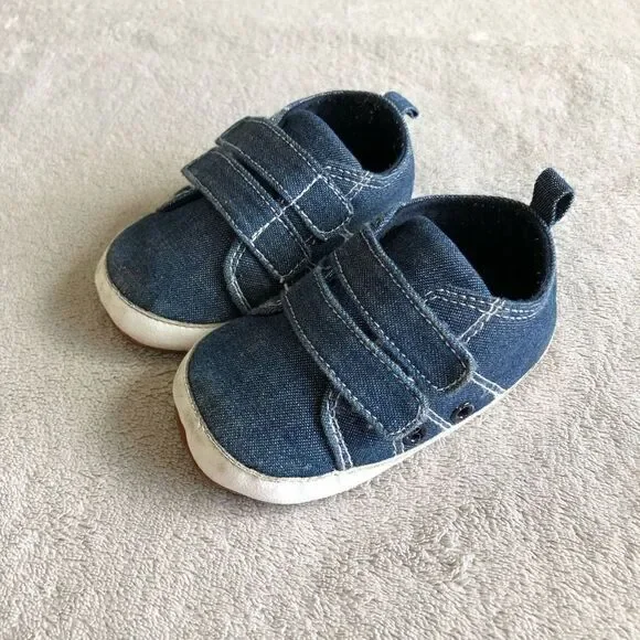 Denim Newborn Baby Pre-walker Shoes